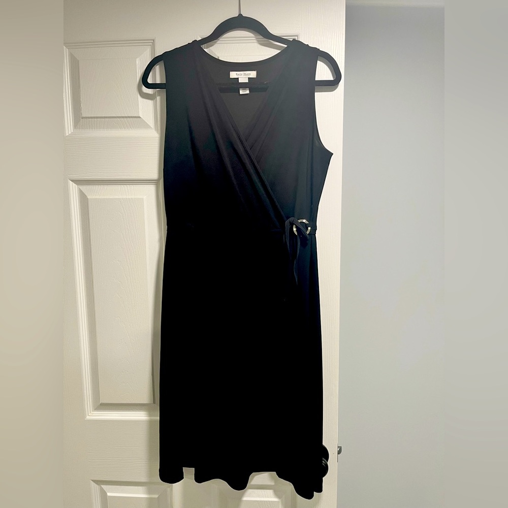 Black faux wrap dress-  White House Black Market sz M